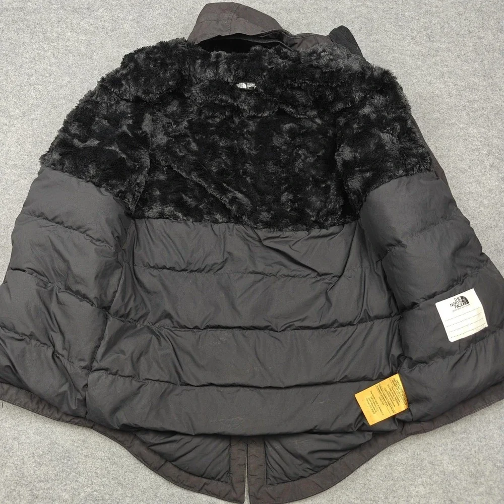 The North Face Coat Girls 12 Black DryVent 600 Down Parka Hooded Warm Waterproof